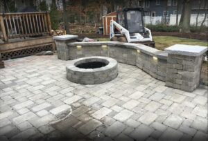 A varney patio project with grey cement